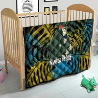 Rwanda Quilt with Gorilla Family Kwita Izina Leaf Jungle Spirit