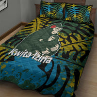 Rwanda Quilt Bed Set with Gorilla Family Kwita Izina Leaf Jungle Spirit