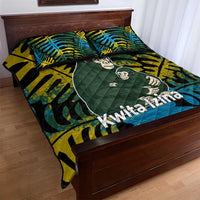 Rwanda Quilt Bed Set with Gorilla Family Kwita Izina Leaf Jungle Spirit