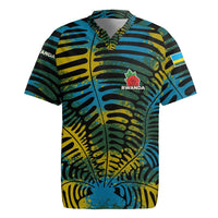 Rwanda Rugby Jersey with Gorilla Family Kwita Izina Leaf Jungle Spirit