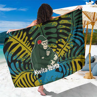 Rwanda Sarong with Gorilla Family Kwita Izina Leaf Jungle Spirit