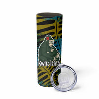 Rwanda Skinny Tumbler with Gorilla Family Kwita Izina Leaf Jungle Spirit