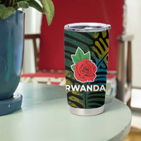Rwanda Tumbler Cup with Gorilla Family Kwita Izina Leaf Jungle Spirit