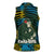 Rwanda Women Sleeveless Polo Shirt with Gorilla Family Kwita Izina Leaf Jungle Spirit