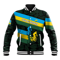 Rwanda Baseball Jacket with Tour du Rwanda Cycling Race Flag Stripe Spirit