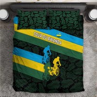 Rwanda Bedding Set with Tour du Rwanda Cycling Race Flag Stripe Spirit