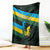 Rwanda Blanket with Tour du Rwanda Cycling Race Flag Stripe Spirit