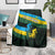 Rwanda Blanket with Tour du Rwanda Cycling Race Flag Stripe Spirit