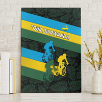 Rwanda Canvas Wall Art with Tour du Rwanda Cycling Race Flag Stripe Spirit