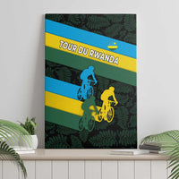 Rwanda Canvas Wall Art with Tour du Rwanda Cycling Race Flag Stripe Spirit