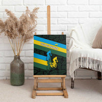 Rwanda Canvas Wall Art with Tour du Rwanda Cycling Race Flag Stripe Spirit