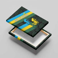 Rwanda Canvas Wall Art with Tour du Rwanda Cycling Race Flag Stripe Spirit