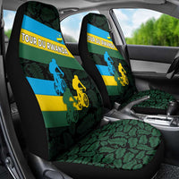 Rwanda Car Seat Cover with Tour du Rwanda Cycling Race Flag Stripe Spirit