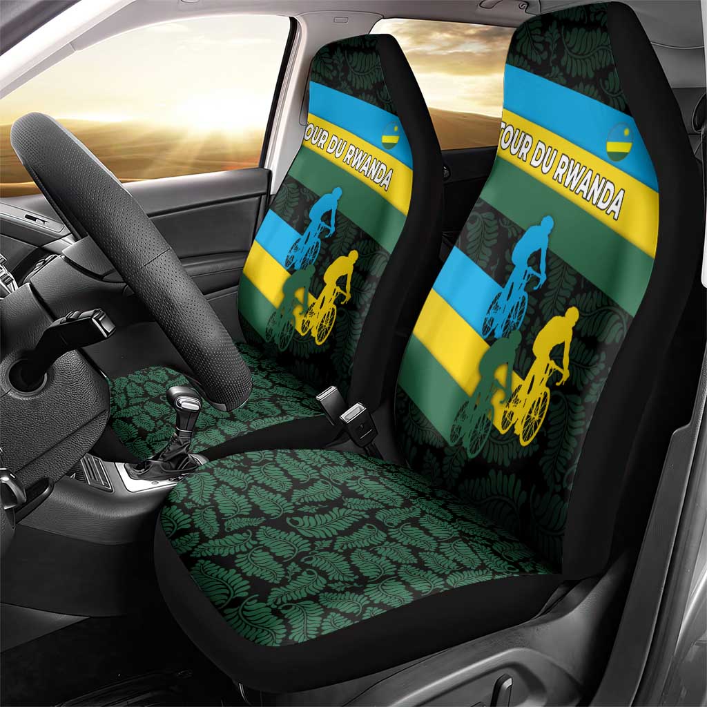 Rwanda Car Seat Cover with Tour du Rwanda Cycling Race Flag Stripe Spirit
