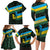 Rwanda Family Matching Long Sleeve Bodycon Dress and Hawaiian Shirt with Tour du Rwanda Cycling Race Flag Stripe Spirit
