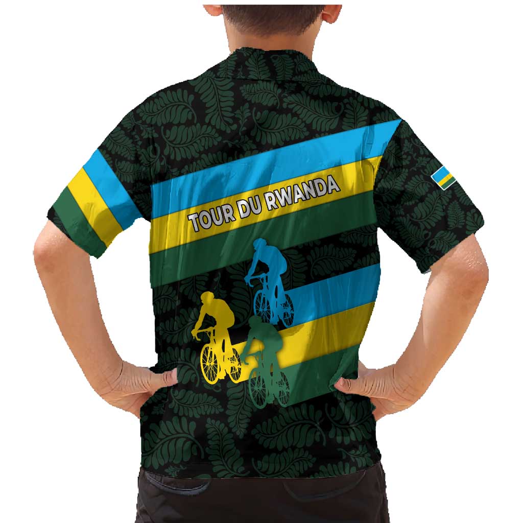 Rwanda Family Matching Mermaid Dress and Hawaiian Shirt with Tour du Rwanda Cycling Race Flag Stripe Spirit