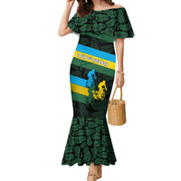 Rwanda Family Matching Mermaid Dress and Hawaiian Shirt with Tour du Rwanda Cycling Race Flag Stripe Spirit