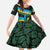 Rwanda Family Matching Off The Shoulder Long Sleeve Dress and Hawaiian Shirt with Tour du Rwanda Cycling Race Flag Stripe Spirit