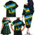 Rwanda Family Matching Off The Shoulder Long Sleeve Dress and Hawaiian Shirt with Tour du Rwanda Cycling Race Flag Stripe Spirit