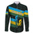 Rwanda Family Matching Off The Shoulder Long Sleeve Dress and Hawaiian Shirt with Tour du Rwanda Cycling Race Flag Stripe Spirit