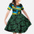 Rwanda Family Matching Off Shoulder Maxi Dress and Hawaiian Shirt with Tour du Rwanda Cycling Race Flag Stripe Spirit