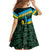 Rwanda Family Matching Off Shoulder Maxi Dress and Hawaiian Shirt with Tour du Rwanda Cycling Race Flag Stripe Spirit