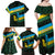 Rwanda Family Matching Off Shoulder Maxi Dress and Hawaiian Shirt with Tour du Rwanda Cycling Race Flag Stripe Spirit