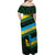 Rwanda Family Matching Off Shoulder Maxi Dress and Hawaiian Shirt with Tour du Rwanda Cycling Race Flag Stripe Spirit