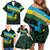 Rwanda Family Matching Off Shoulder Short Dress and Hawaiian Shirt with Tour du Rwanda Cycling Race Flag Stripe Spirit
