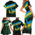 Rwanda Family Matching Short Sleeve Bodycon Dress and Hawaiian Shirt with Tour du Rwanda Cycling Race Flag Stripe Spirit