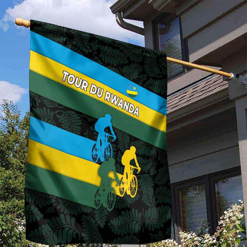 Rwanda Garden Flag with Tour du Rwanda Cycling Race Flag Stripe Spirit