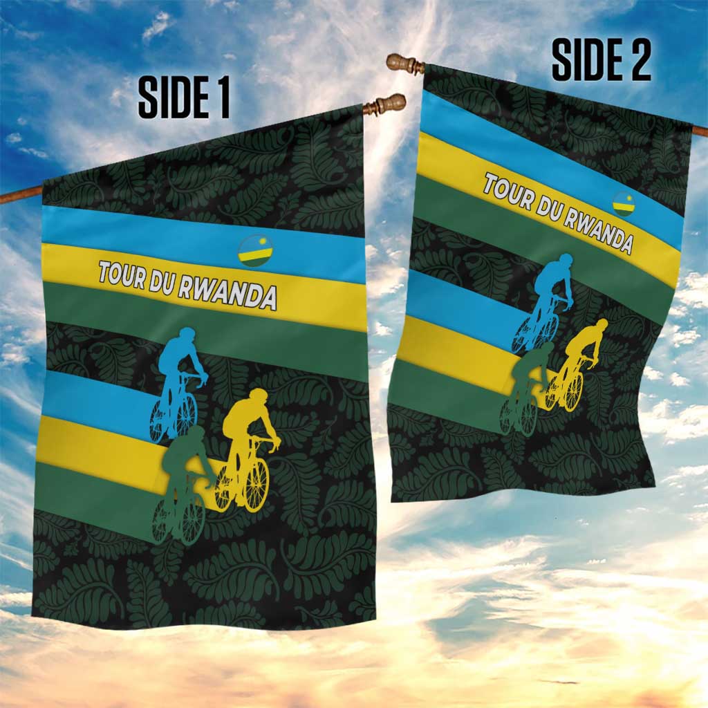 Rwanda Garden Flag with Tour du Rwanda Cycling Race Flag Stripe Spirit