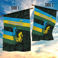 Rwanda Garden Flag with Tour du Rwanda Cycling Race Flag Stripe Spirit