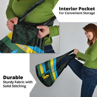 Rwanda Grocery Bag with Tour du Rwanda Cycling Race Flag Stripe Spirit