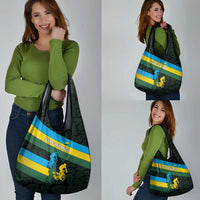 Rwanda Grocery Bag with Tour du Rwanda Cycling Race Flag Stripe Spirit