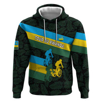Rwanda Hoodie with Tour du Rwanda Cycling Race Flag Stripe Spirit