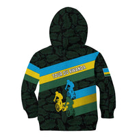 Rwanda Kid Hoodie with Tour du Rwanda Cycling Race Flag Stripe Spirit