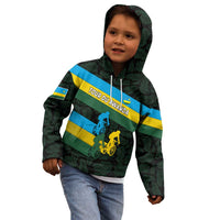Rwanda Kid Hoodie with Tour du Rwanda Cycling Race Flag Stripe Spirit
