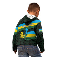 Rwanda Kid Hoodie with Tour du Rwanda Cycling Race Flag Stripe Spirit