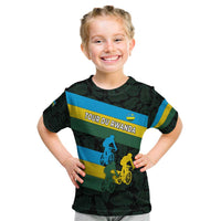 Rwanda Kid T Shirt with Tour du Rwanda Cycling Race Flag Stripe Spirit