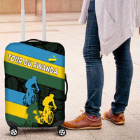 Rwanda Luggage Cover with Tour du Rwanda Cycling Race Flag Stripe Spirit