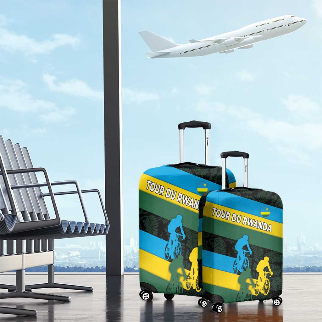 Rwanda Luggage Cover with Tour du Rwanda Cycling Race Flag Stripe Spirit