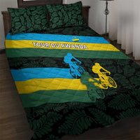 Rwanda Quilt Bed Set with Tour du Rwanda Cycling Race Flag Stripe Spirit