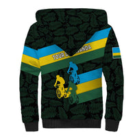 Rwanda Sherpa Hoodie with Tour du Rwanda Cycling Race Flag Stripe Spirit