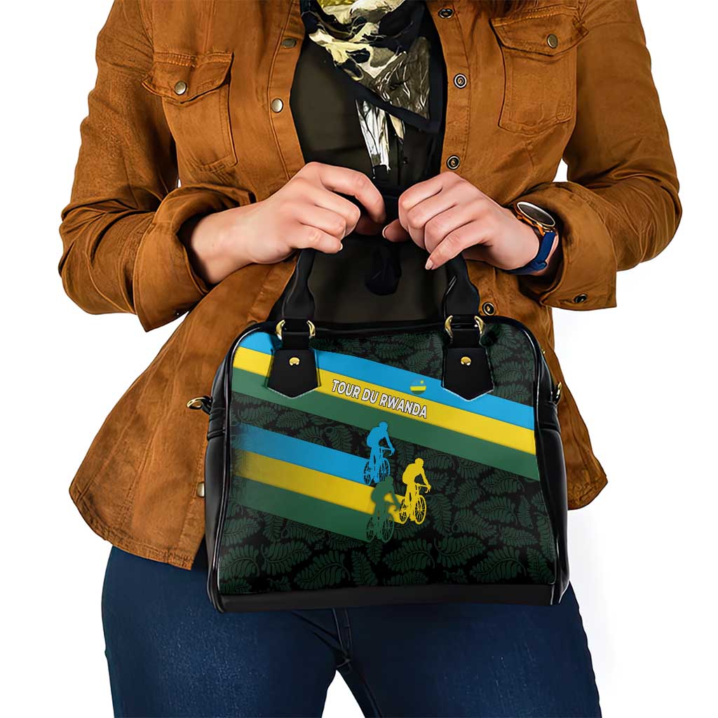 Rwanda Shoulder Handbag with Tour du Rwanda Cycling Race Flag Stripe Spirit