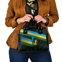 Rwanda Shoulder Handbag with Tour du Rwanda Cycling Race Flag Stripe Spirit