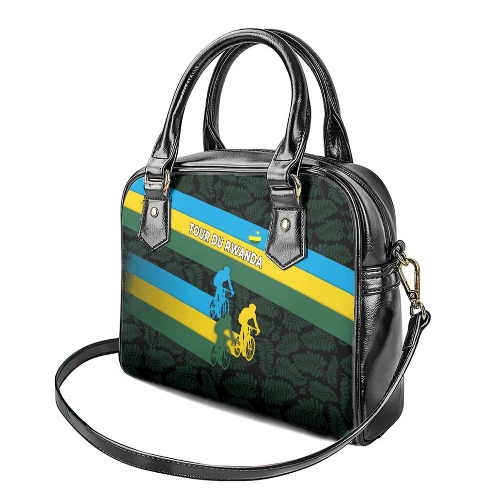 Rwanda Shoulder Handbag with Tour du Rwanda Cycling Race Flag Stripe Spirit