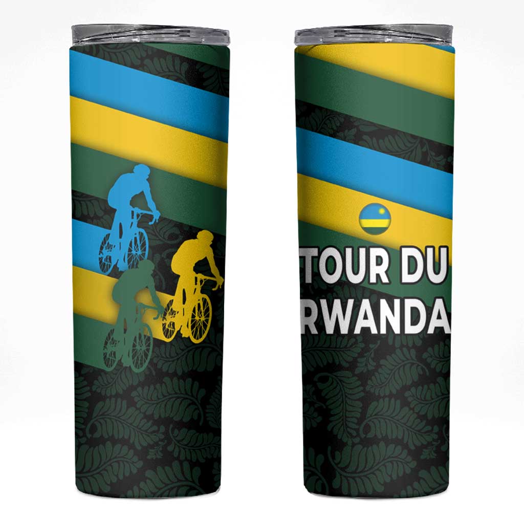 Rwanda Skinny Tumbler with Tour du Rwanda Cycling Race Flag Stripe Spirit