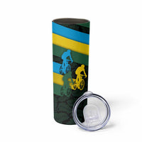 Rwanda Skinny Tumbler with Tour du Rwanda Cycling Race Flag Stripe Spirit