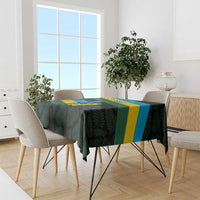 Rwanda Tablecloth with Tour du Rwanda Cycling Race Flag Stripe Spirit